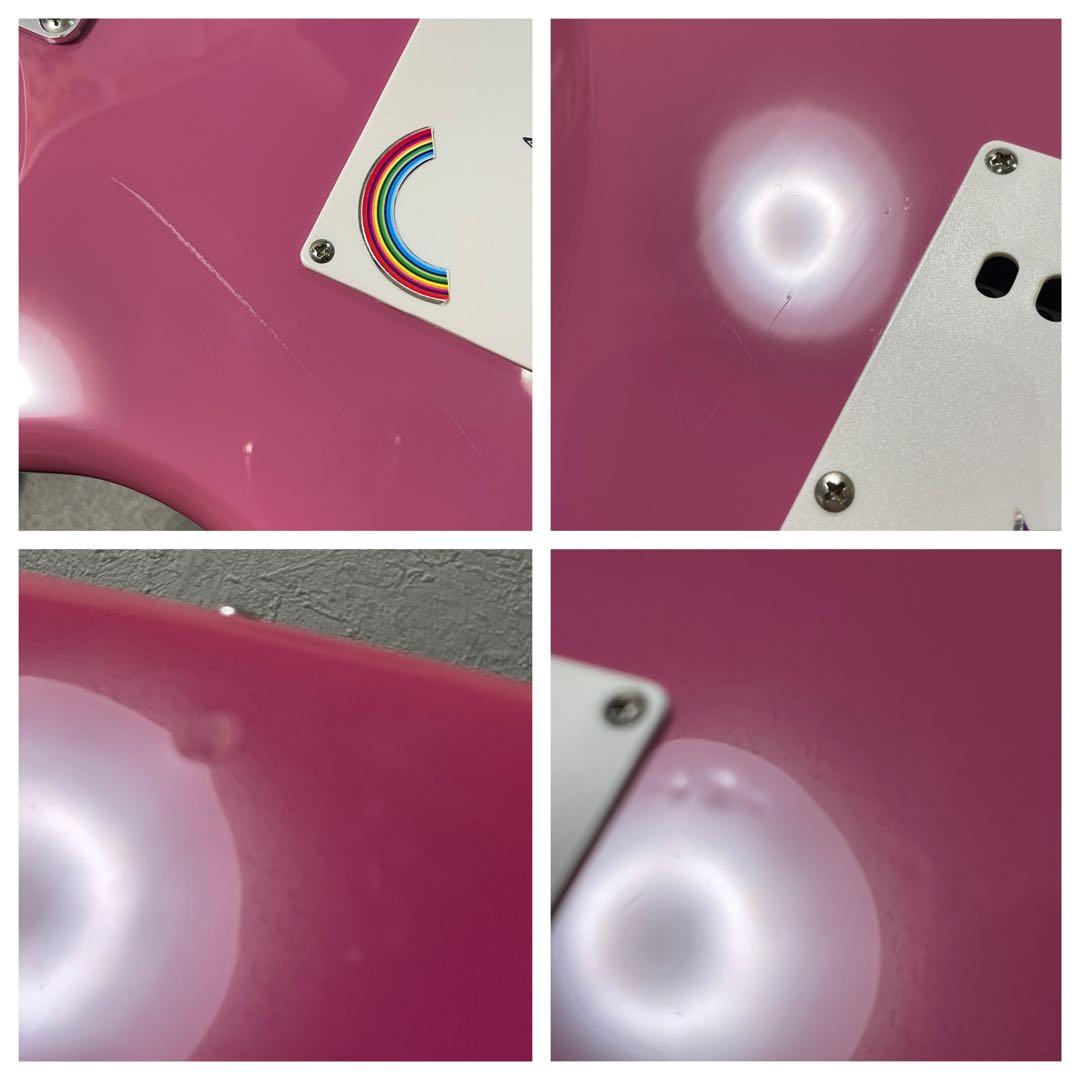 【調整・弦交換済】ジプシーローズ ストラト ピンク ラメ入り