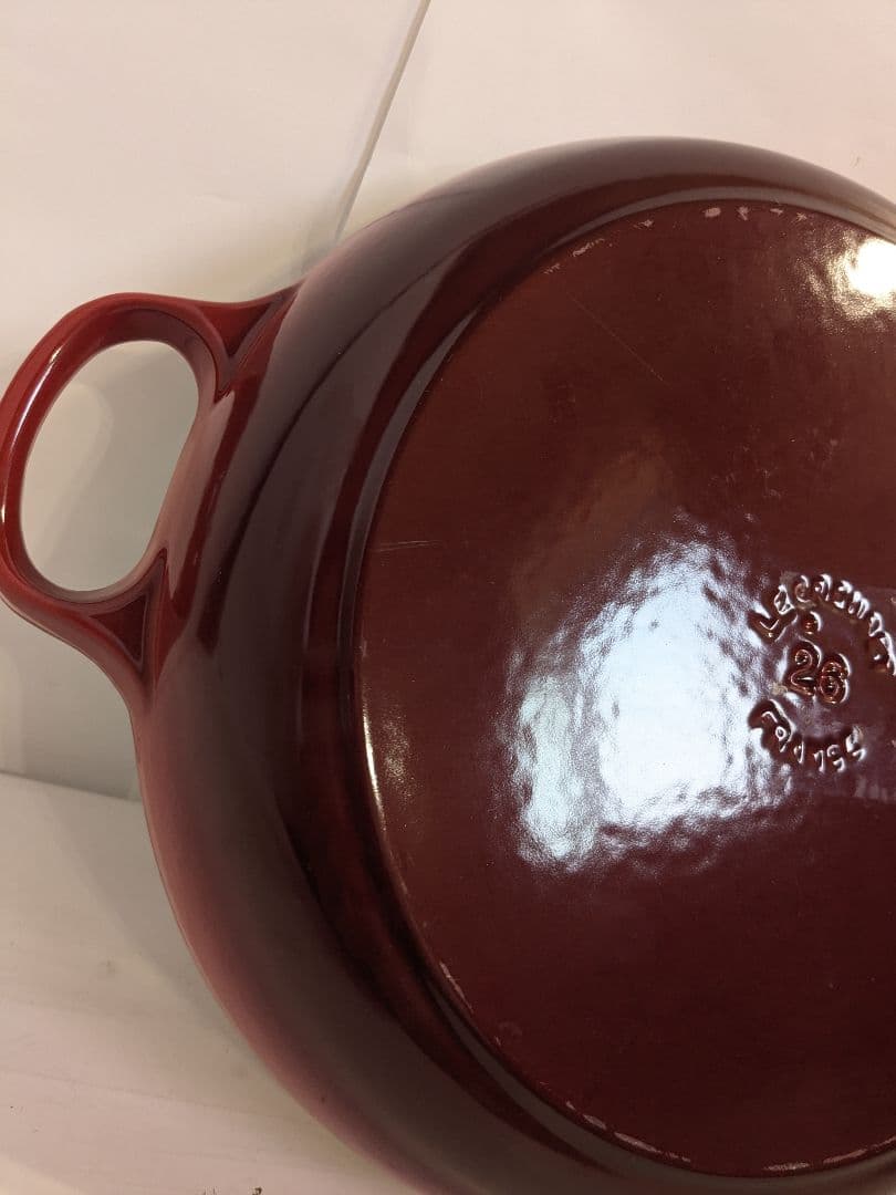 ル・クルーゼ　キャセロール　チェリーレッド　26cm