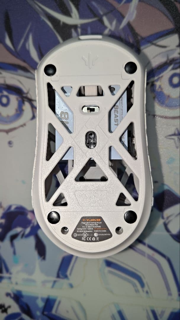 WLMOUSE Beast X Mini Pro Milkywhite 横穴あり