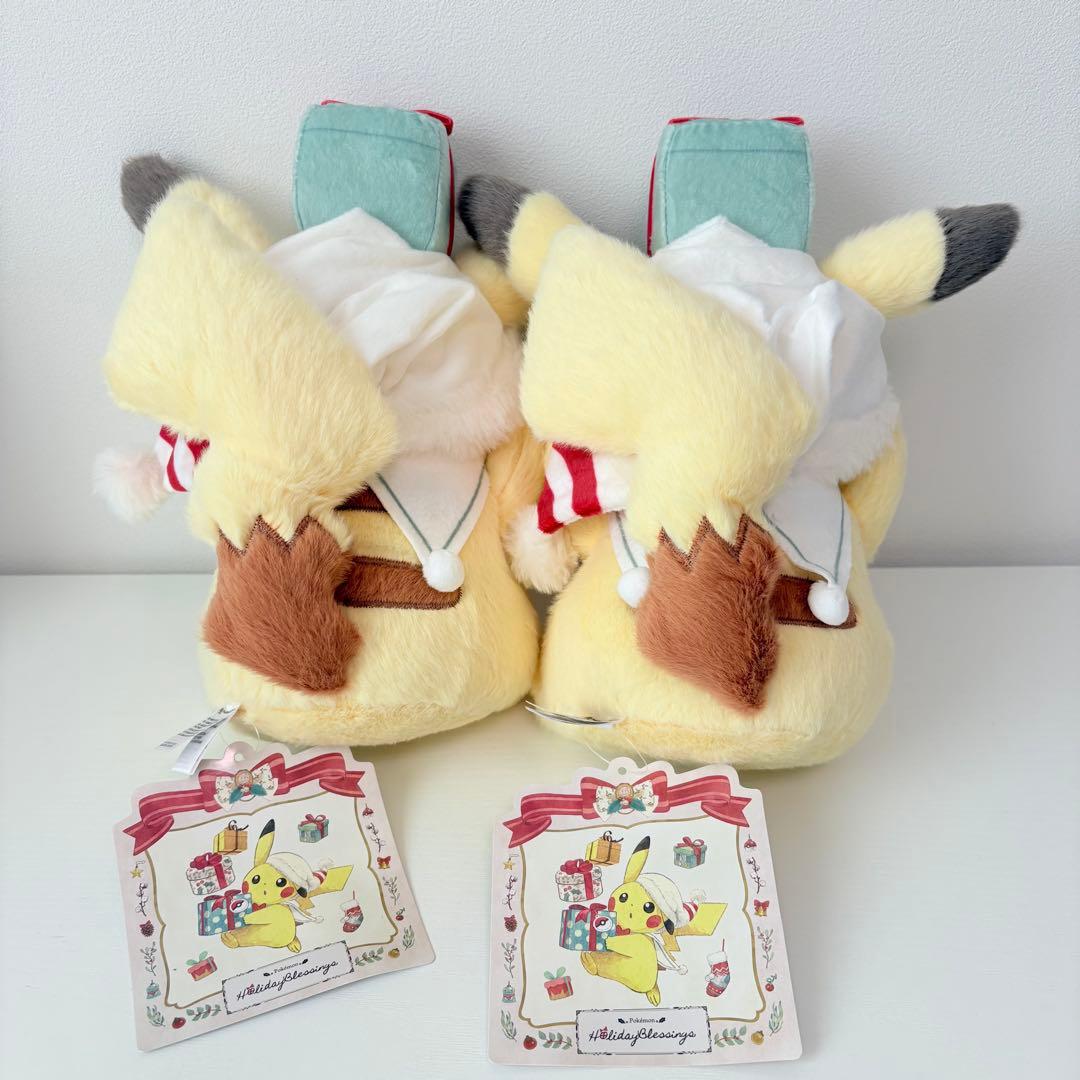 ポケモンセンター クリスマス Holiday ピカチュウ ぬいぐるみ 2点