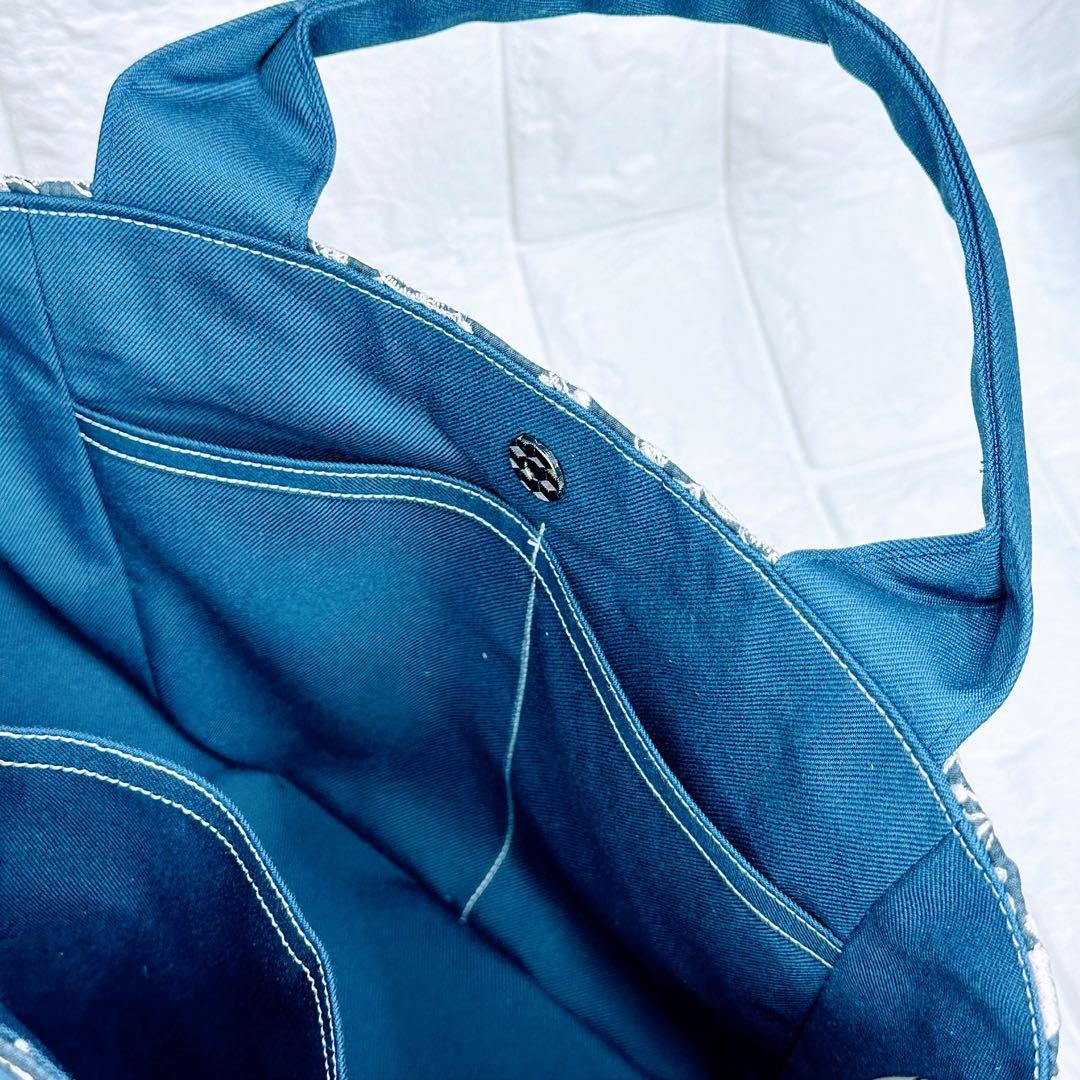 283 ミナペルホネン ハンドメイド トートバッグfield of flower