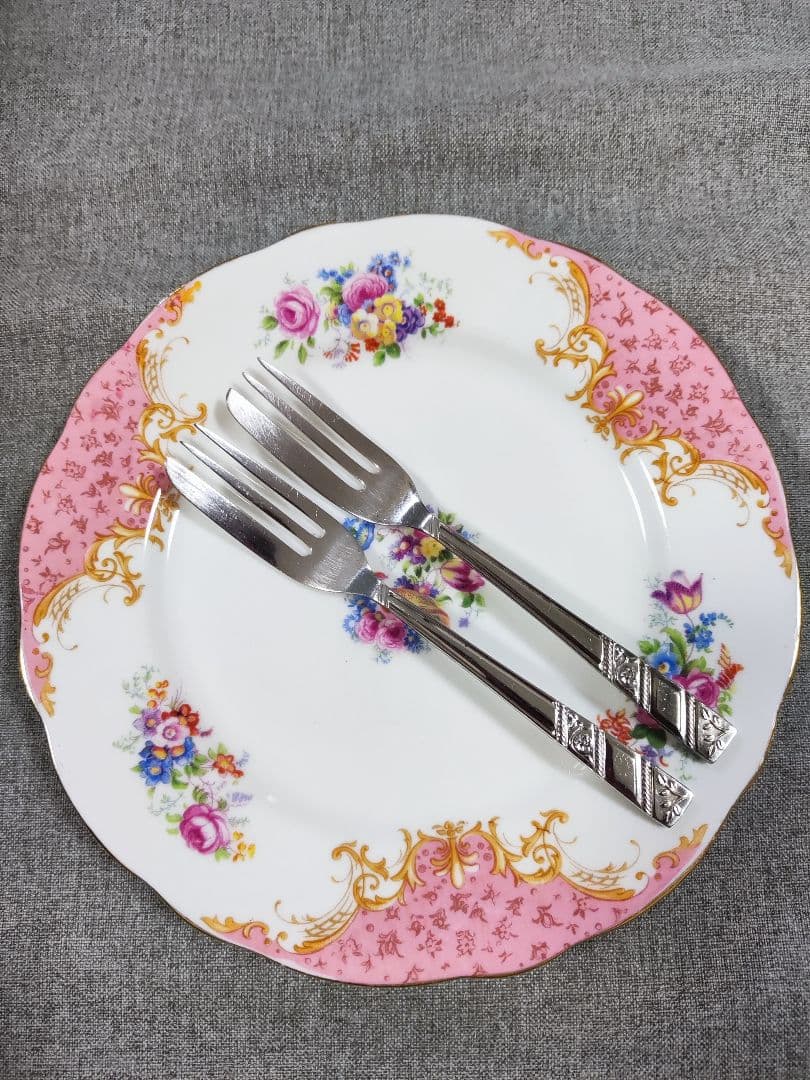 イギリス　ケーキフォーク　ペイストリーフォーク　サーバーセット　シルバープレート