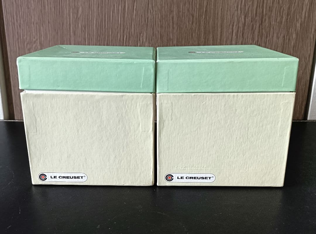 LE CREUSET グリーン 鉢・受け皿セット 2個