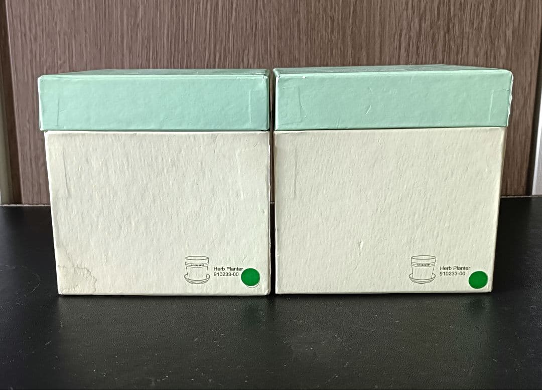 LE CREUSET グリーン 鉢・受け皿セット 2個