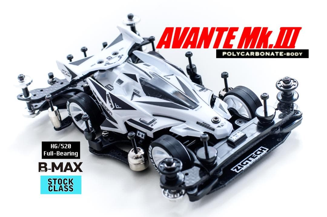 ミニ四駆完成品★アバンテMk3 MAWH フルベアリング・ポリカボディ未走行