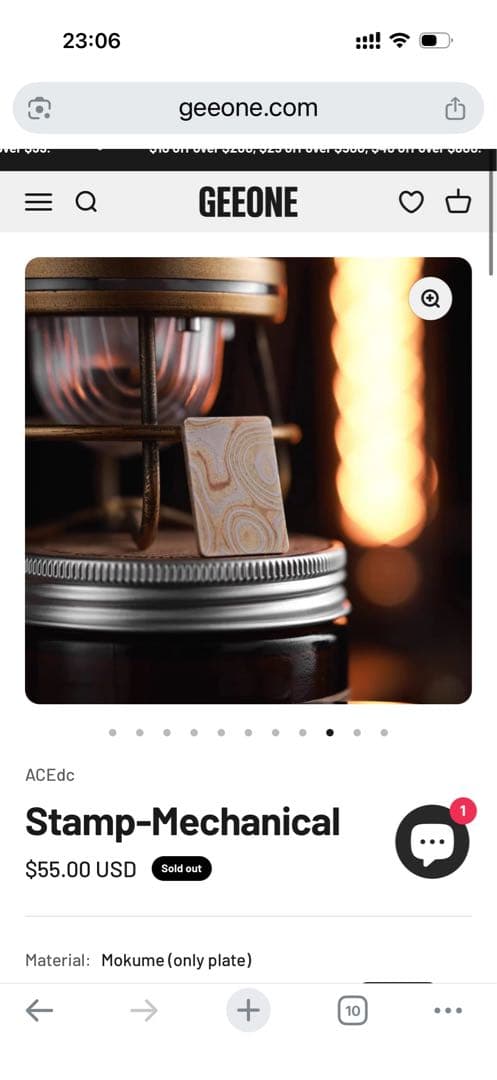 「正規品」ACEdc Stamp ジルコニウム+モクメ製　フィジェットトイ　絶版