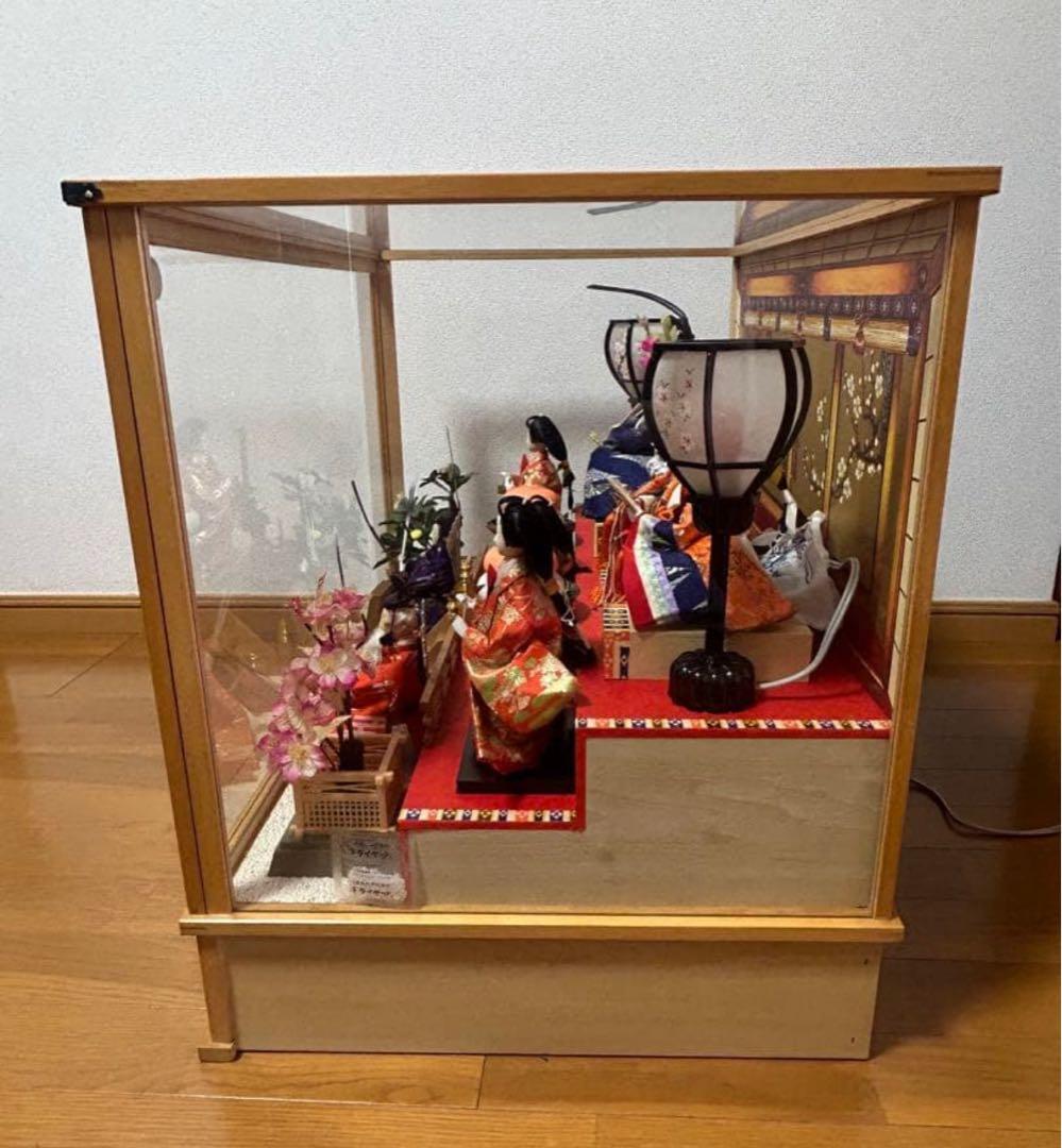 雛人形　7人飾り　3段　ケース　オルゴール　灯り　ひな祭り