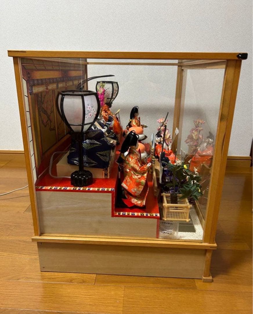 雛人形　7人飾り　3段　ケース　オルゴール　灯り　ひな祭り