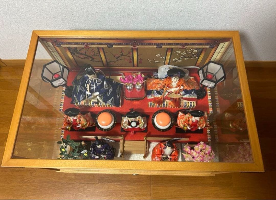 雛人形　7人飾り　3段　ケース　オルゴール　灯り　ひな祭り