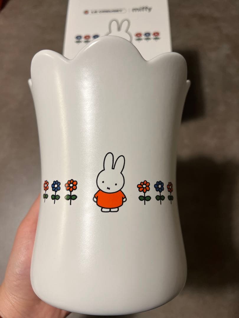 完売品　新品　ル・クルーゼ　ミッフィー コラボ　フラワーベース コットン