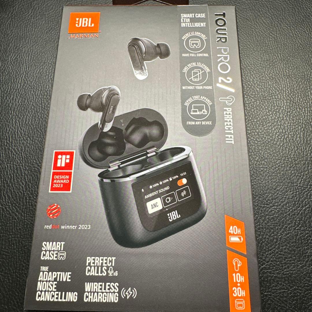 JBL TOUR PRO 2（ブラック）／使用20時間・保護フィルム＆ケース付