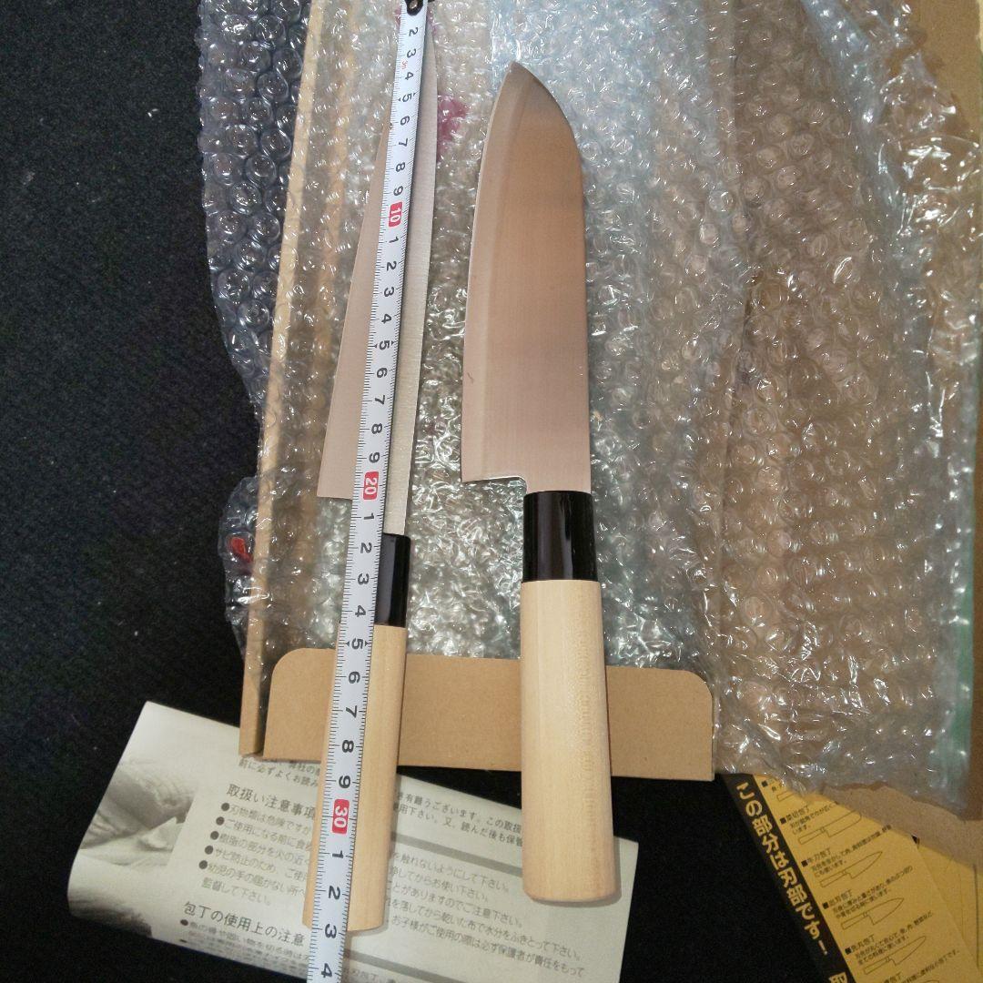 未使用 濃州孫六三徳包丁 刻印あり 刺身包丁 包丁セット 2本