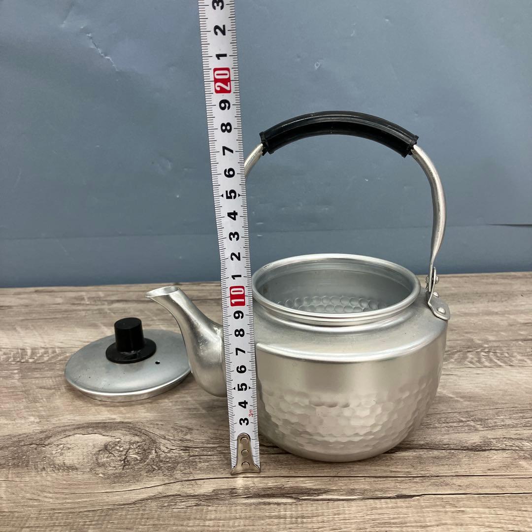 3F やかん ケトル 薬罐 アルマイト アルミケトル 打ち出し 槌目 昭和レトロ