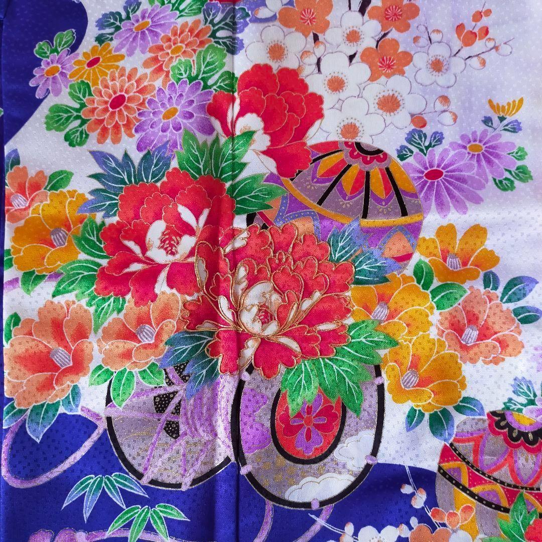 七五三 7歳 セット 012607 金駒刺繍 牡丹 鞠 鼓 菊 梅 椿