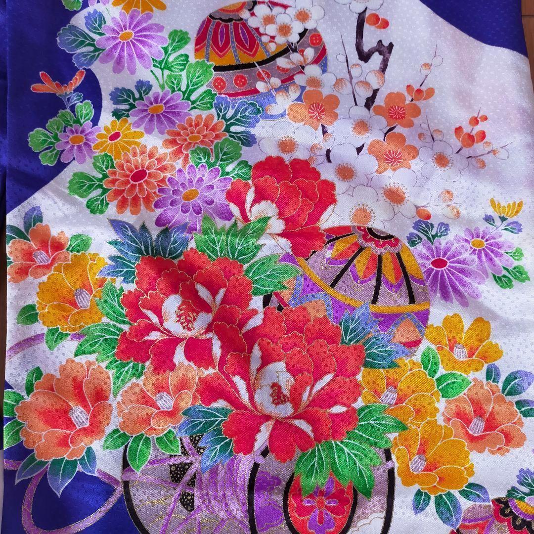 七五三 7歳 セット 012607 金駒刺繍 牡丹 鞠 鼓 菊 梅 椿