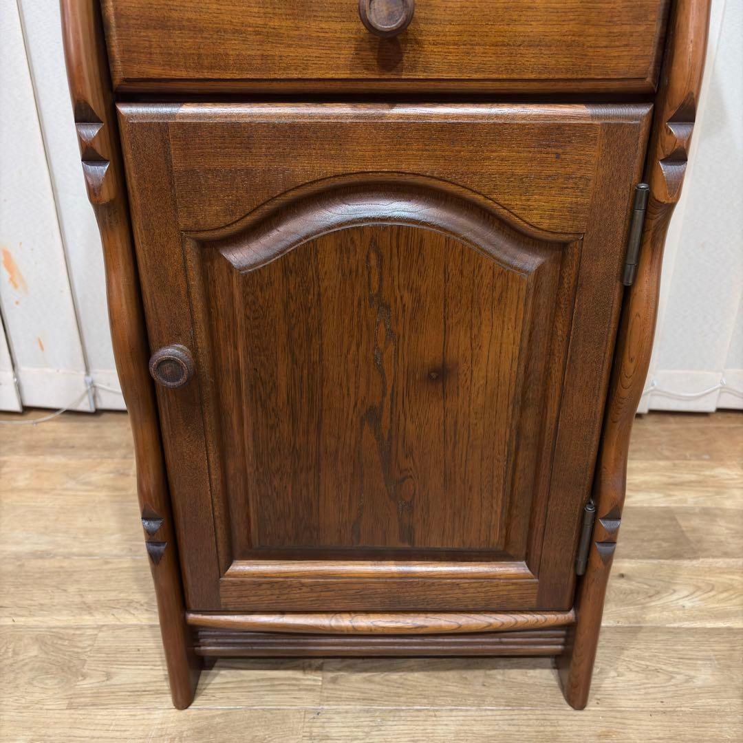 極美品 OLD karimoku オールド カリモク コロニアル 電話台 花台