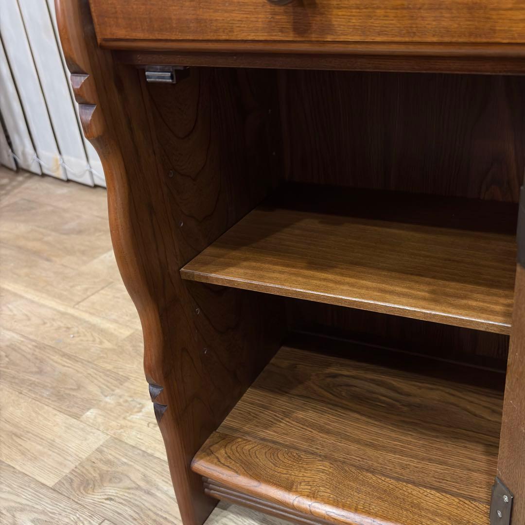 極美品 OLD karimoku オールド カリモク コロニアル 電話台 花台