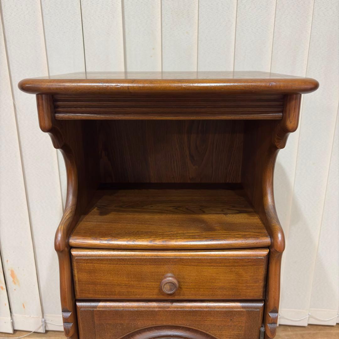 極美品 OLD karimoku オールド カリモク コロニアル 電話台 花台