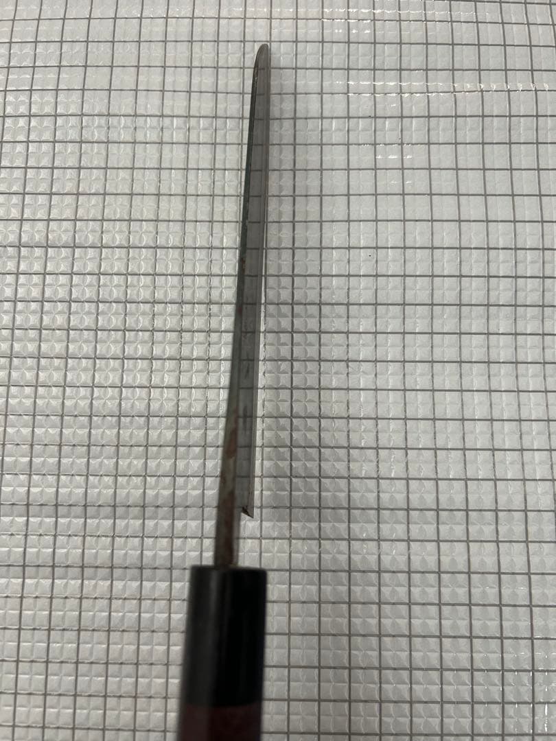 仙助 三徳 三徳包丁 包丁 170mm 安来鋼 青紙二号 紫檀シノギ柄 黒打ち
