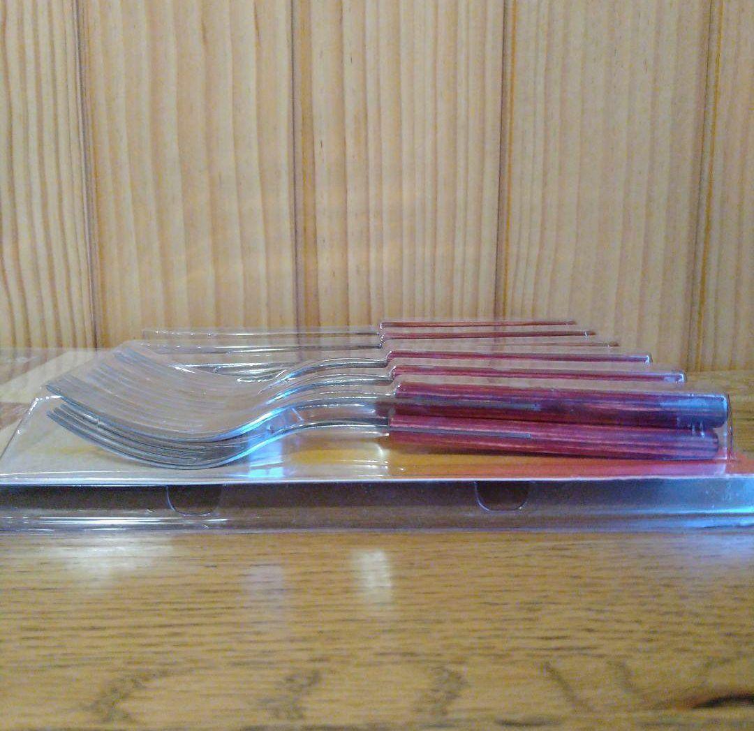 トラモンティーナ　ポリウッド　ステーキフォーク＆ナイフ　12本　セット　レッド