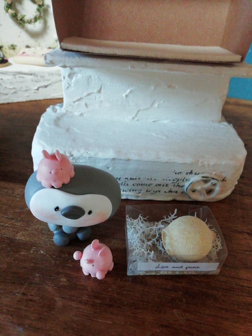 インテリア ♡( ฅ•ω•ฅ）.。.:*♡ペンギンとめんだこセット♬フィギュア