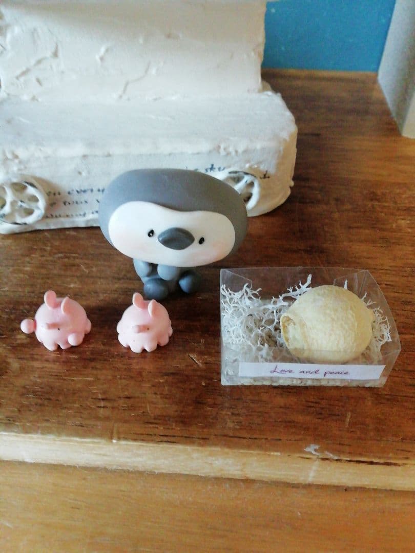 インテリア ♡( ฅ•ω•ฅ）.。.:*♡ペンギンとめんだこセット♬フィギュア