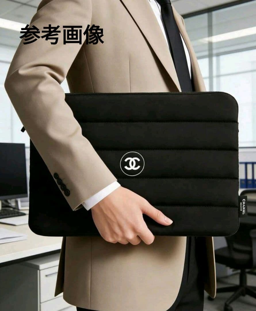 CHANEL ノベルティ PCケース キルティングポーチ ブラック
