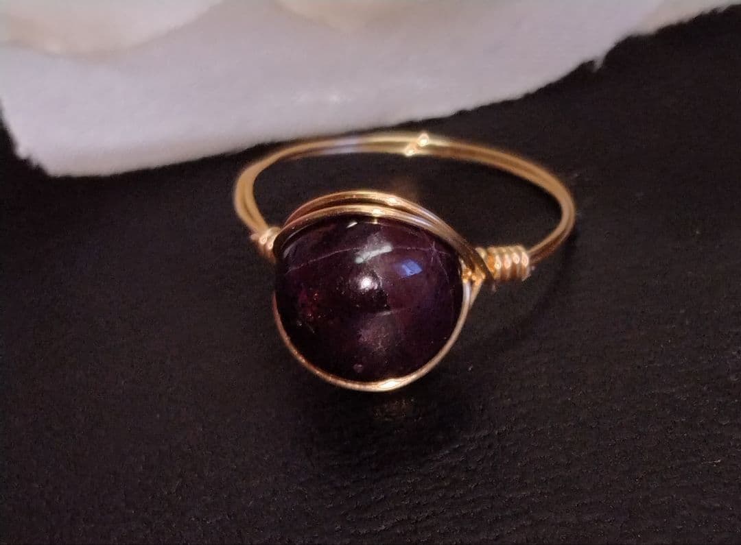 Kgf14 希少 宝石ルース スターガーネット スター 沢山✨ リング