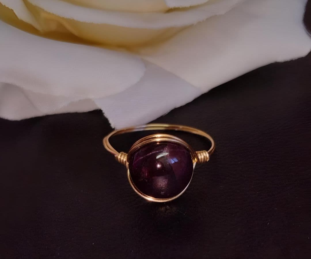 Kgf14 希少 宝石ルース スターガーネット スター 沢山✨ リング