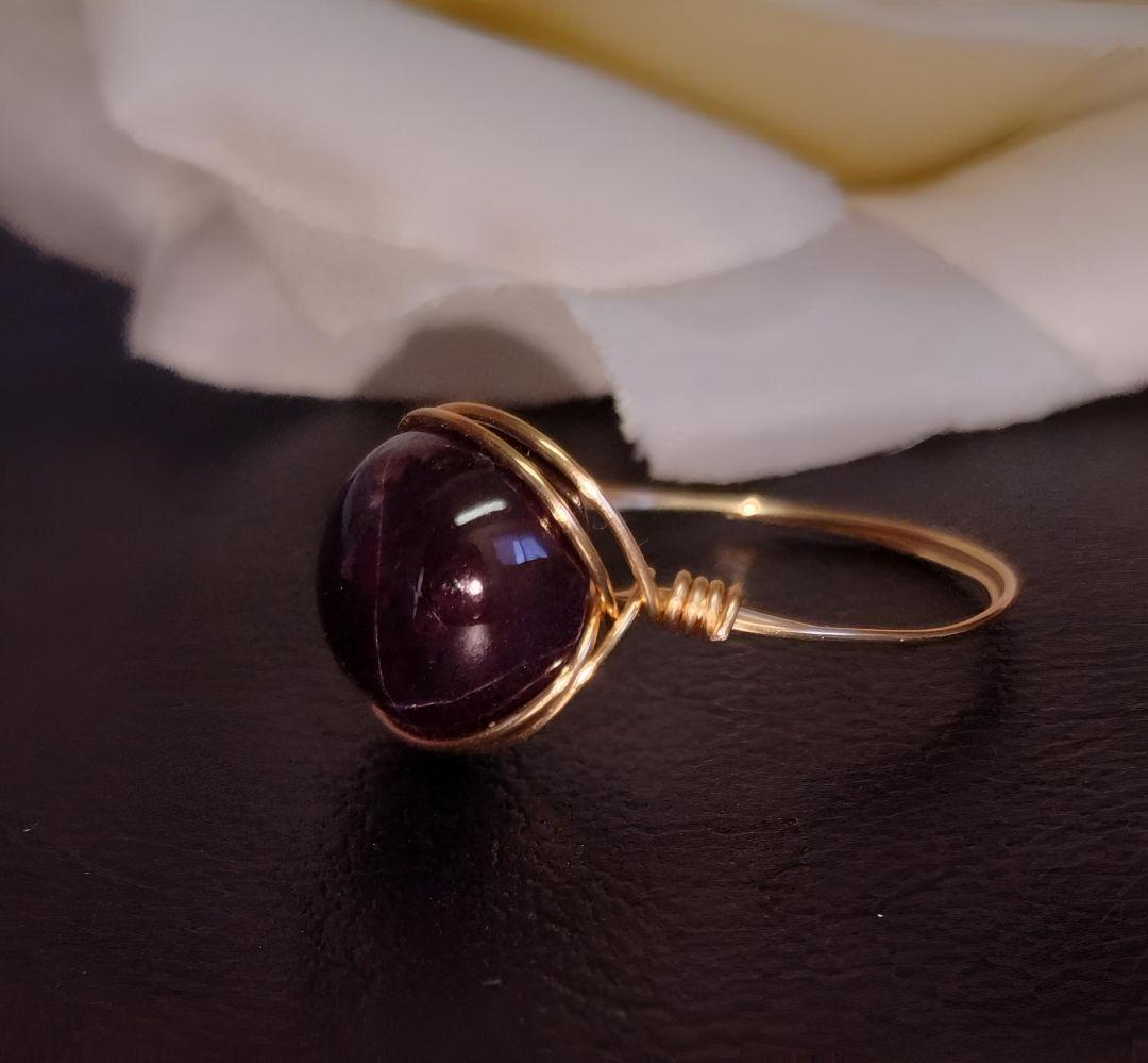 Kgf14 希少 宝石ルース スターガーネット スター 沢山✨ リング