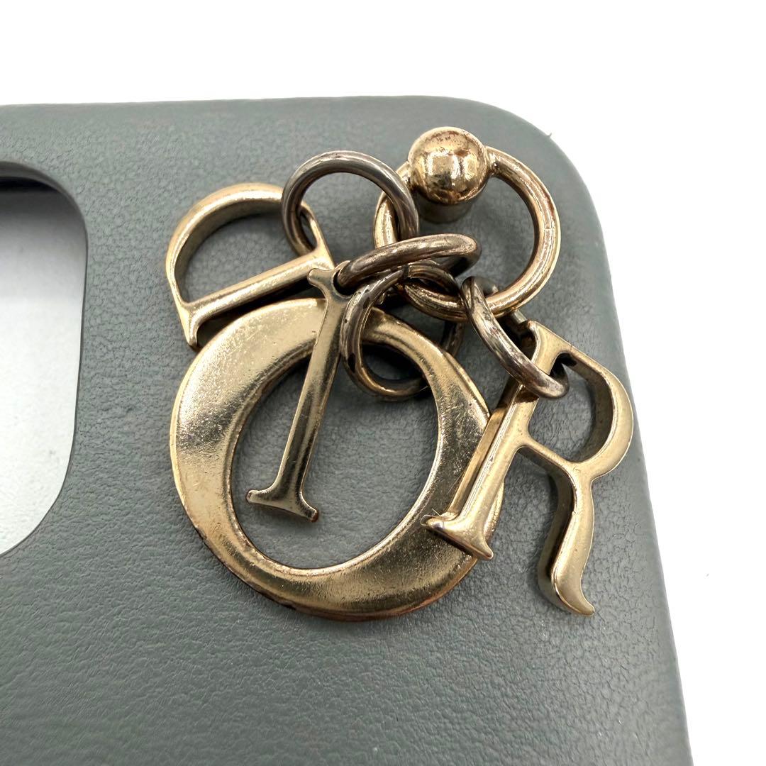 美品　Christian Dior カナージュ　グレー iPhone用ケース