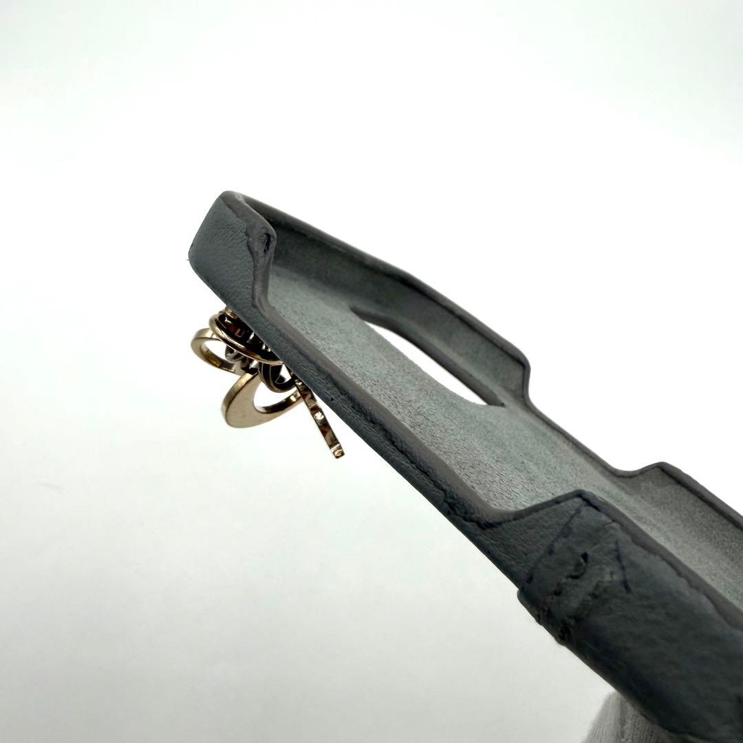 美品　Christian Dior カナージュ　グレー iPhone用ケース