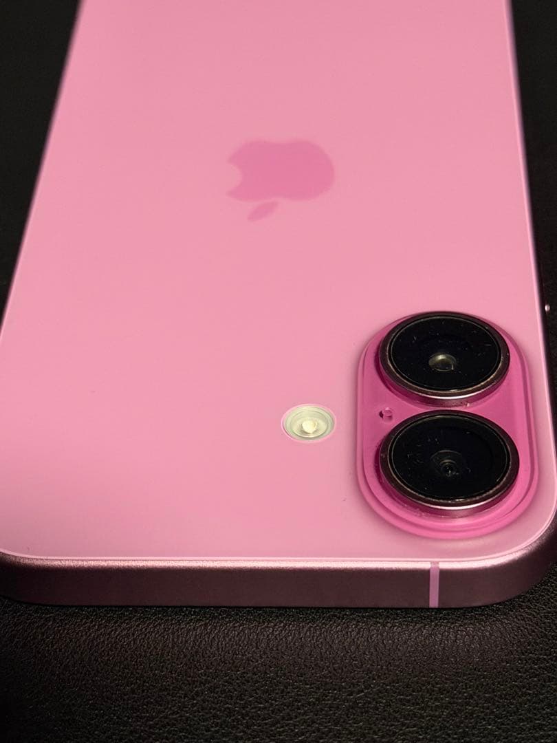 iPhone16 128gb simフリー　ピンク　美品　フィルム付き