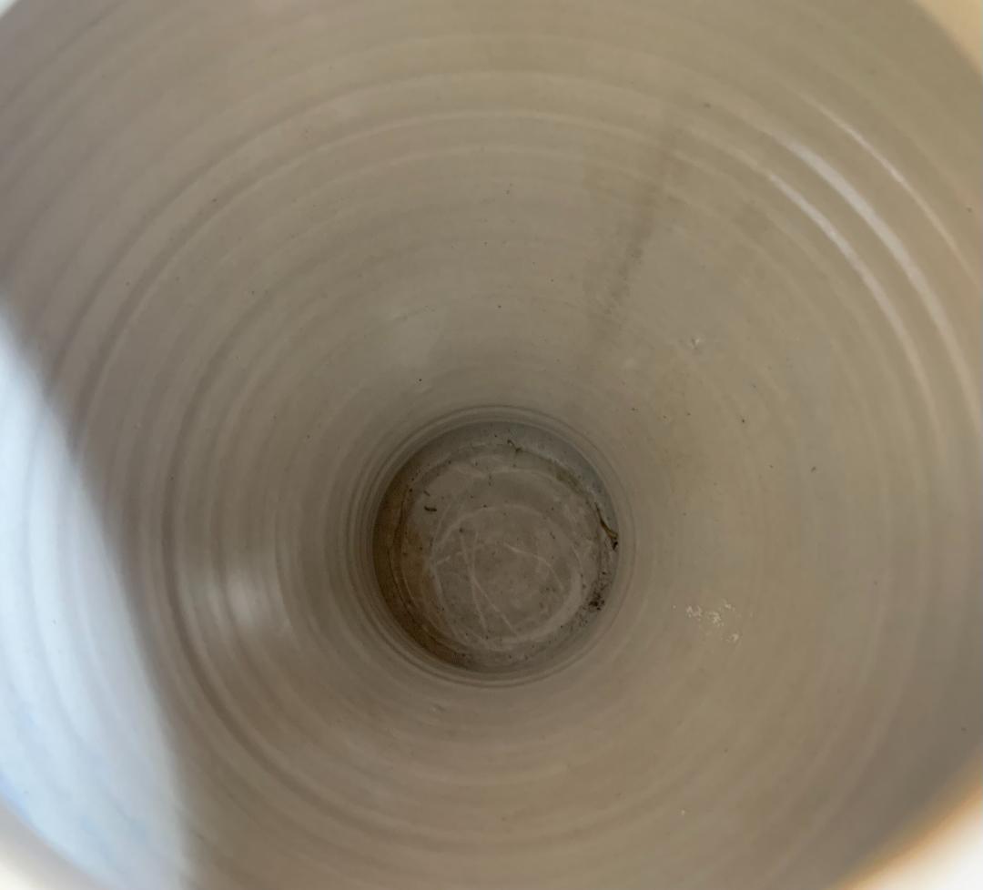 希少!! 李朝白磁染付雲龍紋壺 中国古玩 朝鮮美術 壷 青花 骨董品 現状品!!