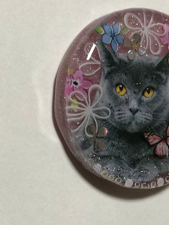 NO148 レジン　ヘアゴム♡おすまし猫ちゃん