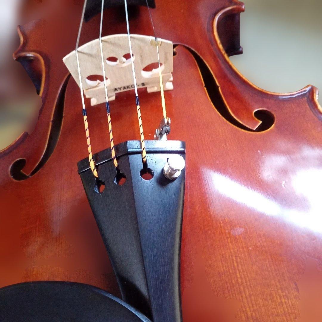 バイオリン4/4セット　弦3種　松脂　ミュート2種　肩当て　ケース　弓