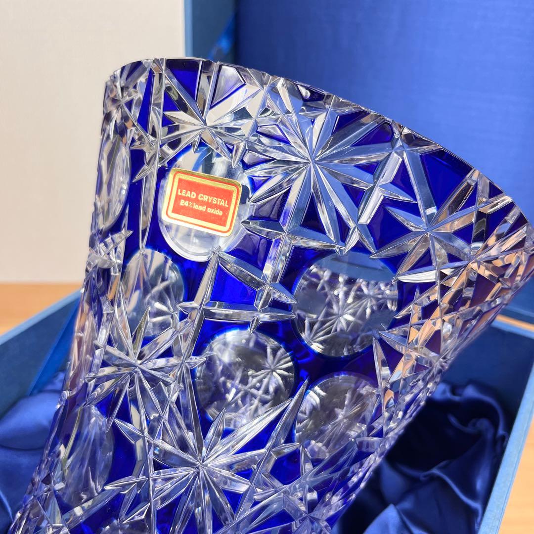 【新品未使用】DRESDEN KRISTALL ドレスデンクリスタル　切子　花瓶