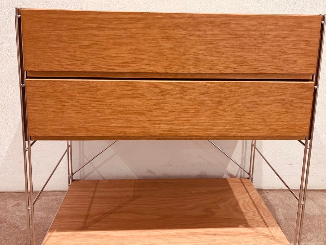 ⭐️美品⭐️無印良品⭐️ボックス引出し２段⭐️ステンレスユニットシェルフ⭐️ワイド 中