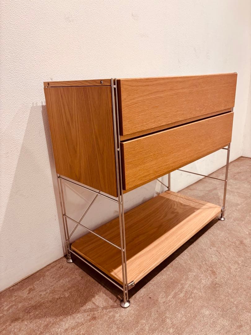 ⭐️美品⭐️無印良品⭐️ボックス引出し２段⭐️ステンレスユニットシェルフ⭐️ワイド 中