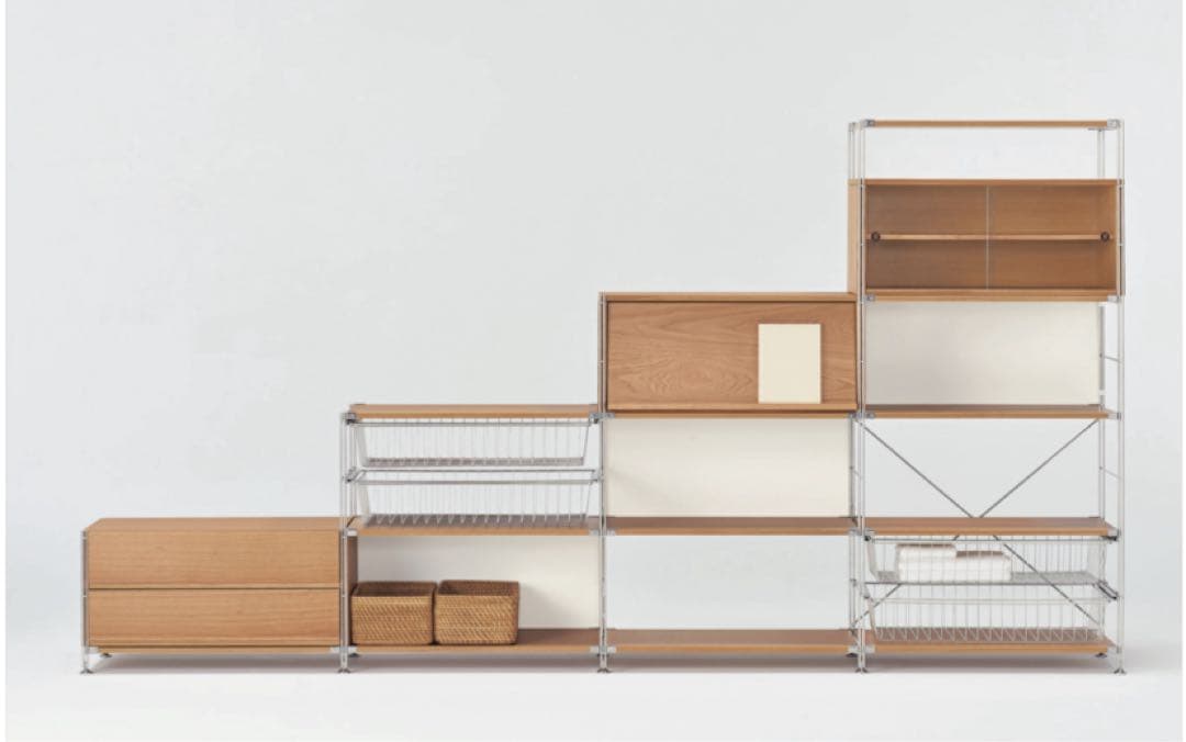 ⭐️美品⭐️無印良品⭐️ボックス引出し２段⭐️ステンレスユニットシェルフ⭐️ワイド 中