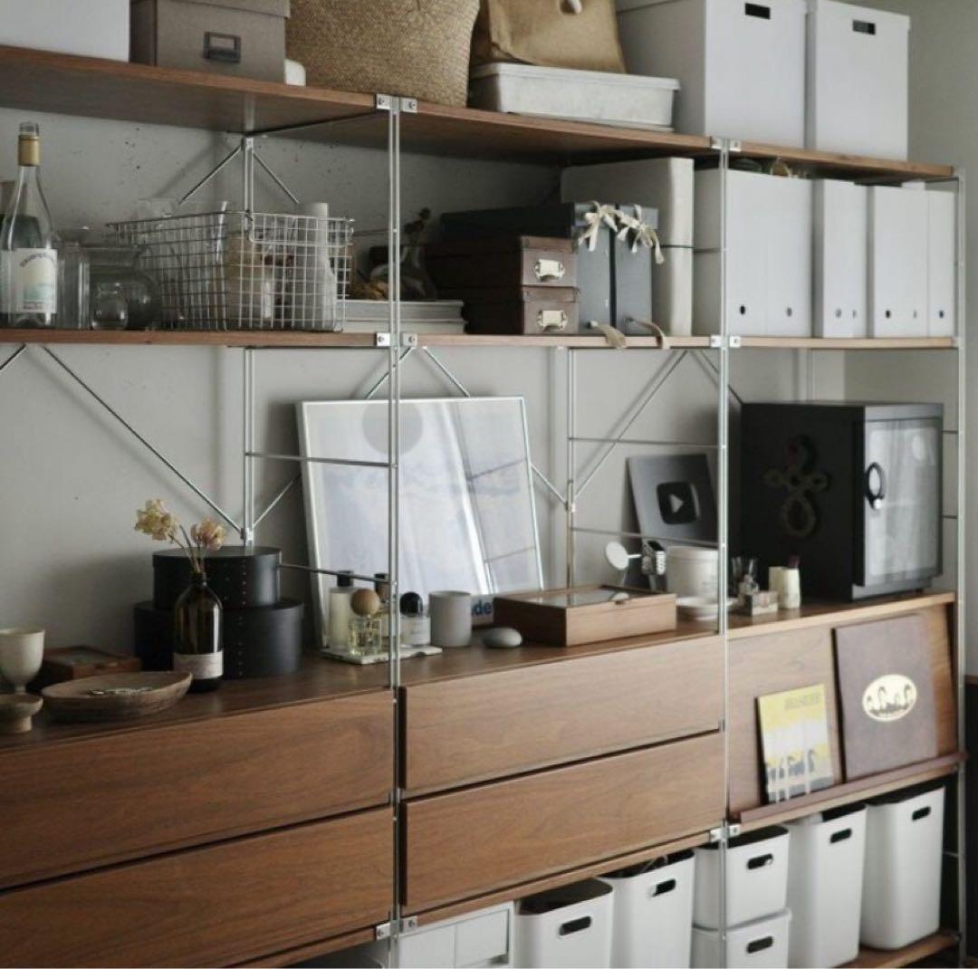 ⭐️美品⭐️無印良品⭐️ボックス引出し２段⭐️ステンレスユニットシェルフ⭐️ワイド 中