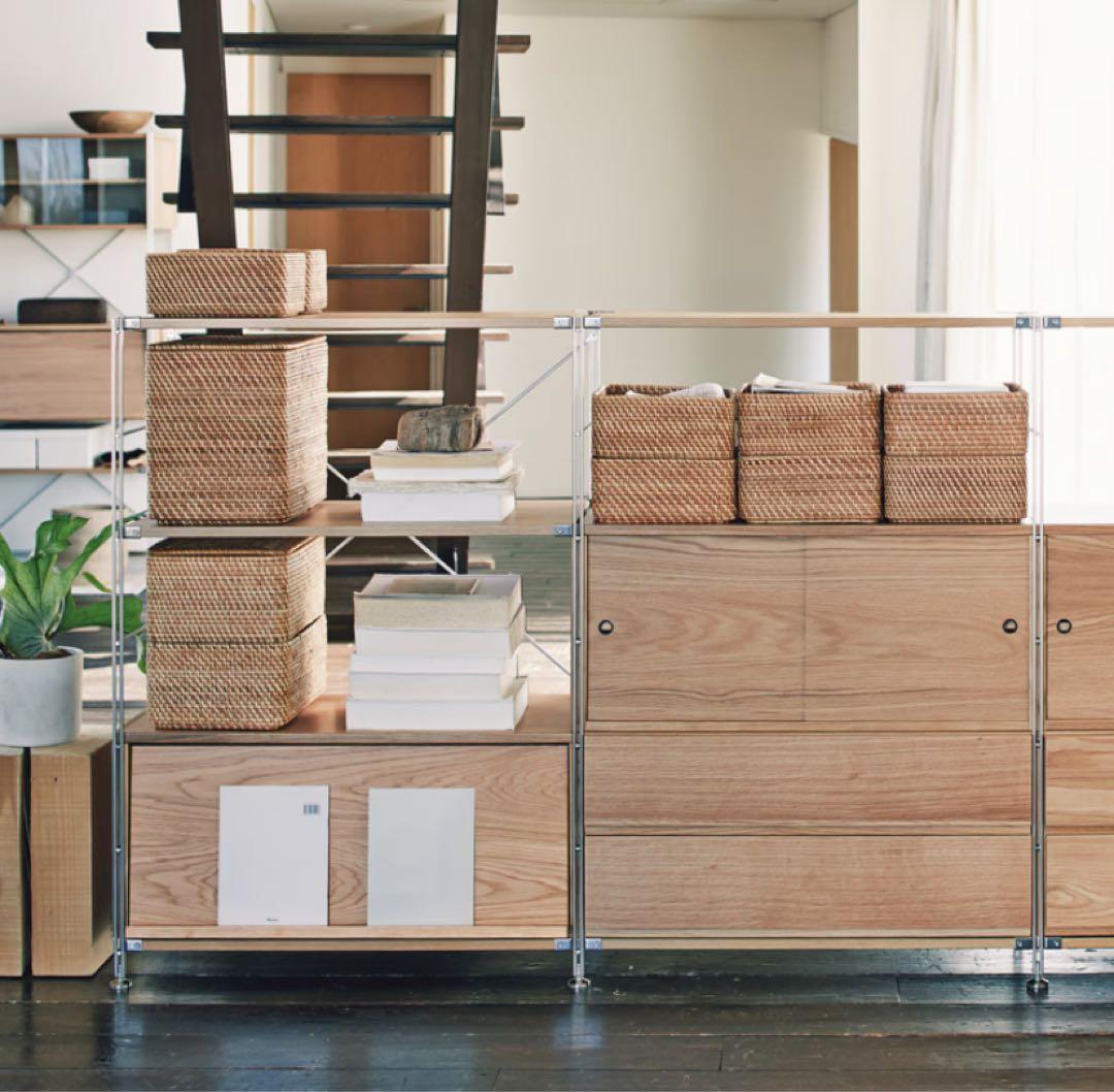 ⭐️美品⭐️無印良品⭐️ボックス引出し２段⭐️ステンレスユニットシェルフ⭐️ワイド 中