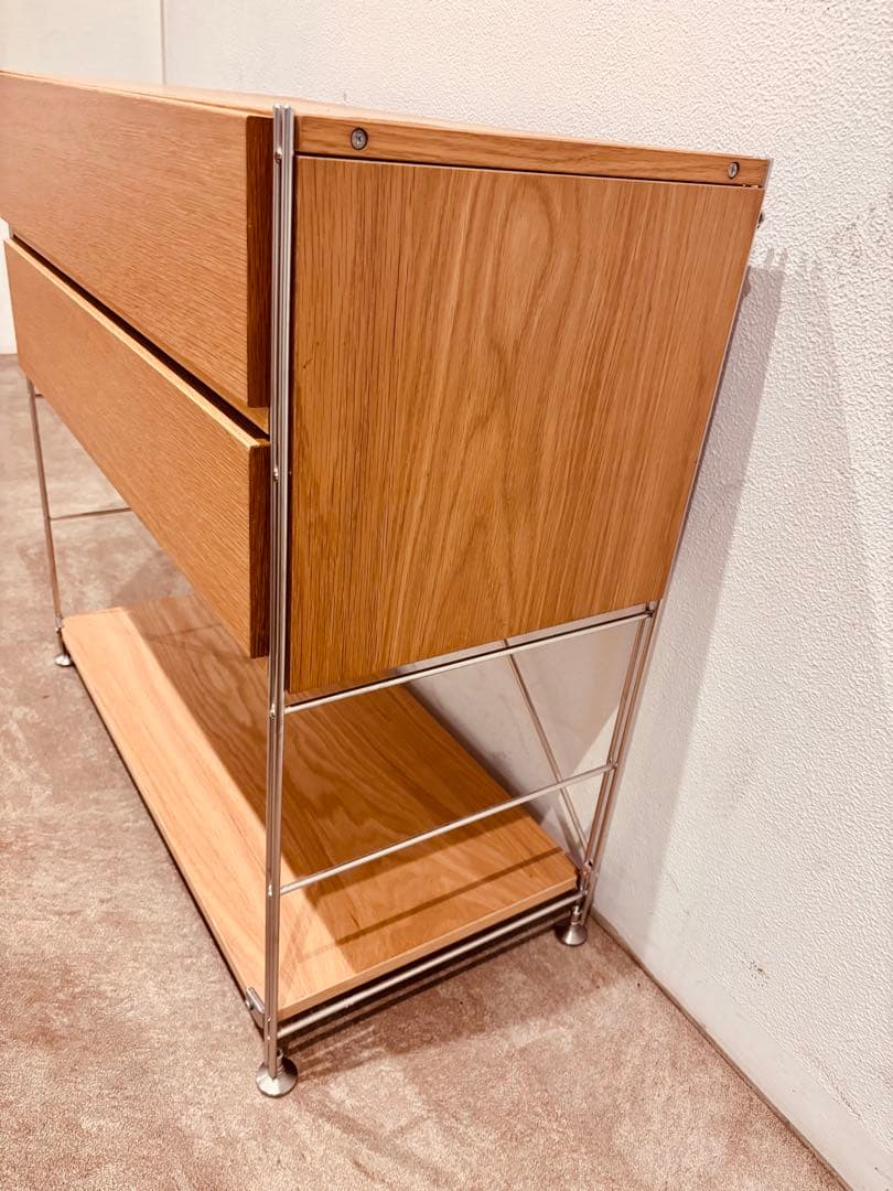 ⭐️美品⭐️無印良品⭐️ボックス引出し２段⭐️ステンレスユニットシェルフ⭐️ワイド 中