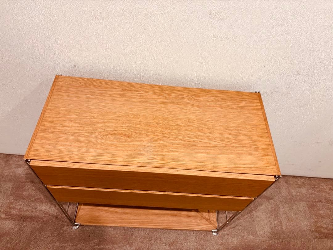 ⭐️美品⭐️無印良品⭐️ボックス引出し２段⭐️ステンレスユニットシェルフ⭐️ワイド 中