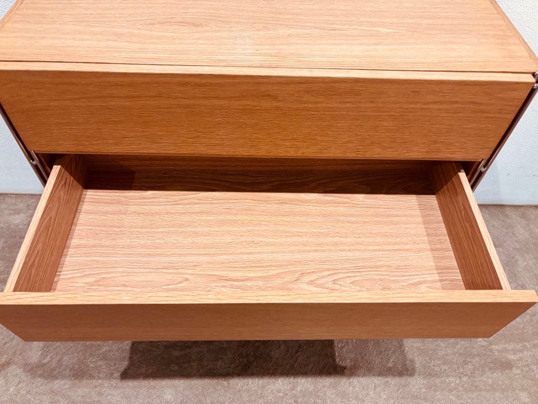 ⭐️美品⭐️無印良品⭐️ボックス引出し２段⭐️ステンレスユニットシェルフ⭐️ワイド 中