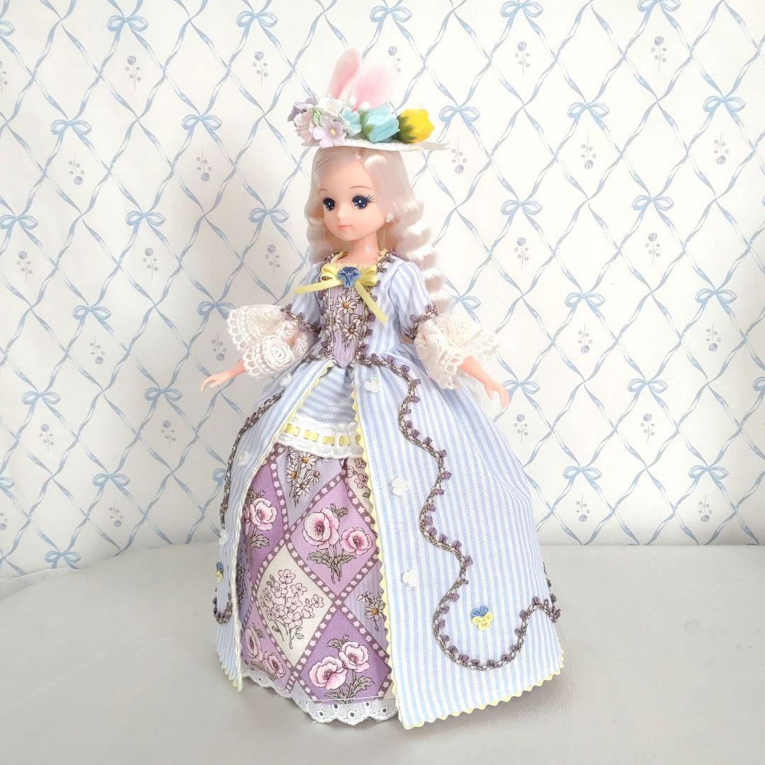 イースターボンネット付　マリーアントワネット　ロココドレス　ハンドメイド　うさ耳