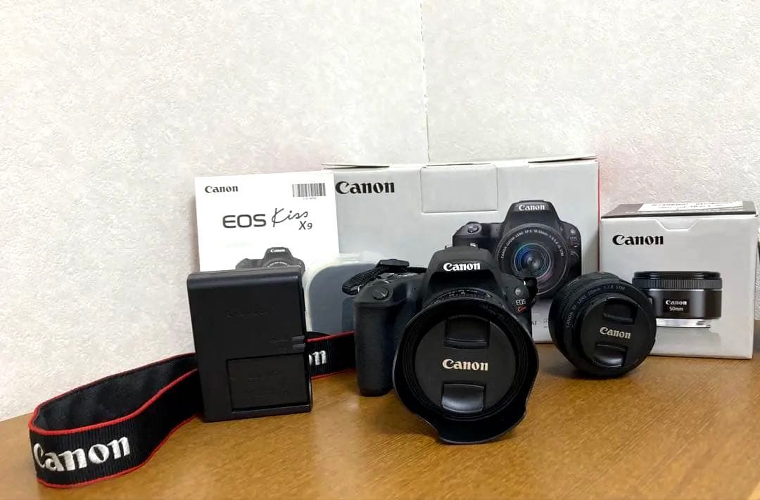 EOS Kiss X9 ダブルレンズ付　スマホ転送可