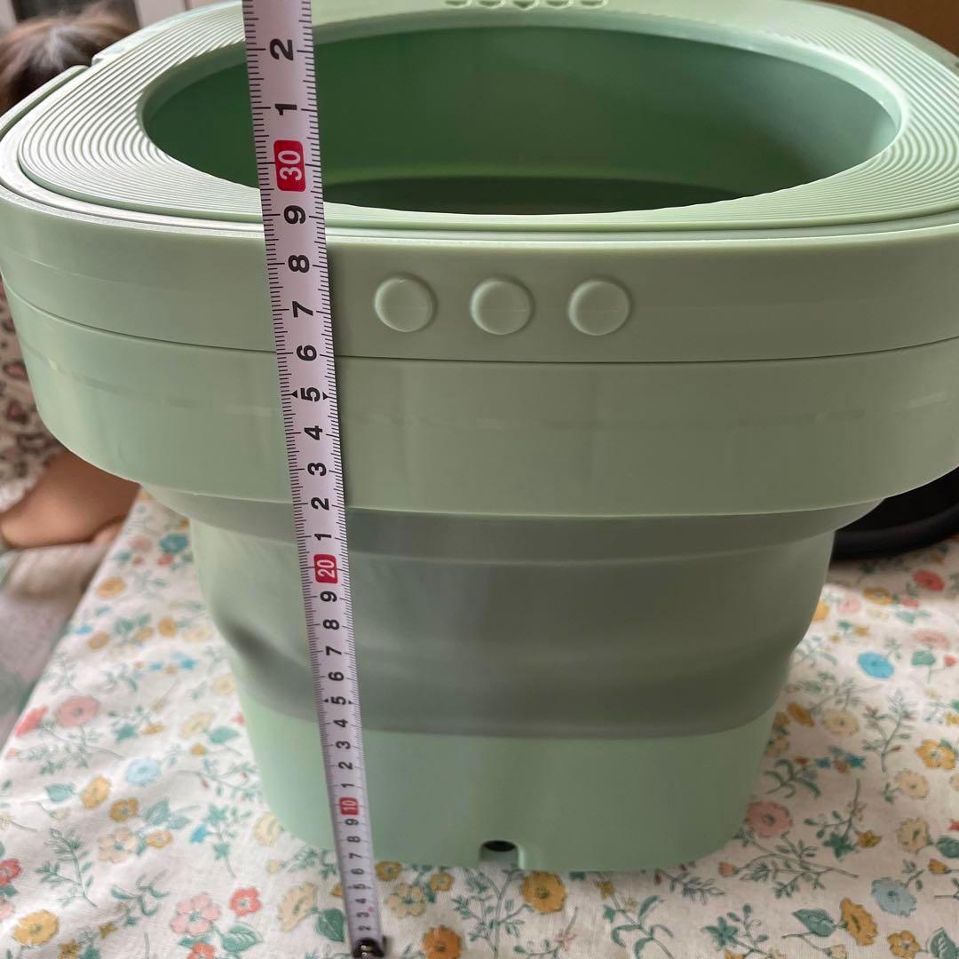 折りたたみ洗濯機 ポータブル洗濯機 6.5L 緑 コンパクト 半自動洗濯機