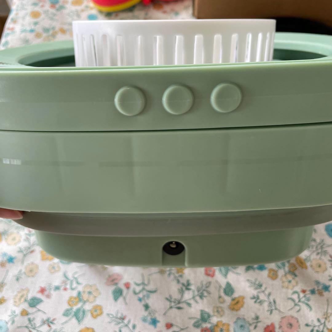 折りたたみ洗濯機 ポータブル洗濯機 6.5L 緑 コンパクト 半自動洗濯機