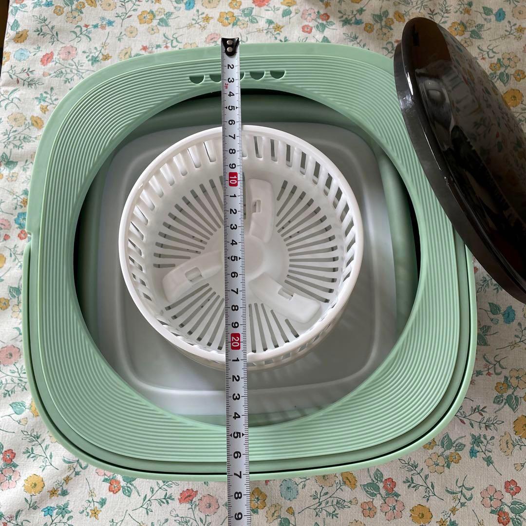 折りたたみ洗濯機 ポータブル洗濯機 6.5L 緑 コンパクト 半自動洗濯機